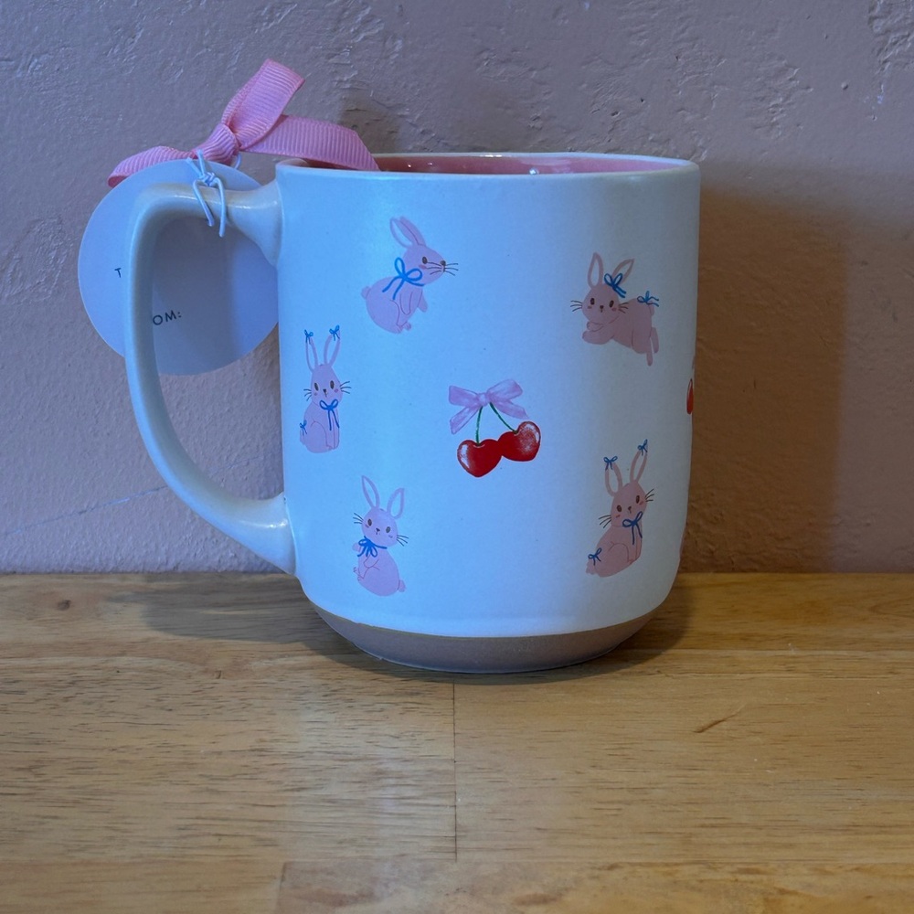 You’re The Sweetest Ceramic Mug With Bunny And Cherry Graphics NWTS - Picture 7 of 7